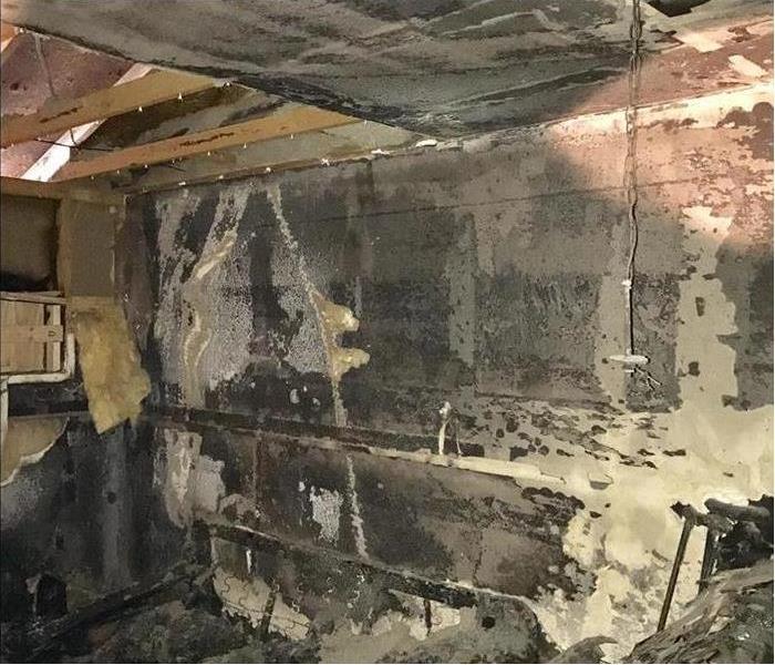 officer building with water damage