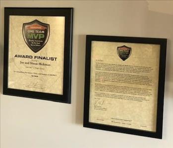 Awards on Wall